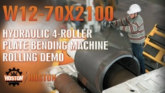 เครื่องดัดแผ่นไฮดรอลิก 4 ลูกกลิ้ง W12-70×2100